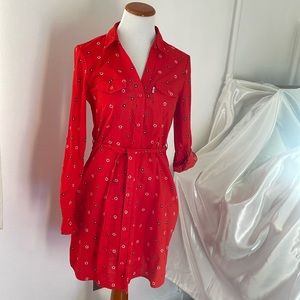 Levi’s red cotton shirt, dress, size small